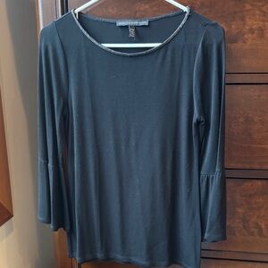 White House Black Market 3/4 Long Sleeve Top with neckline design